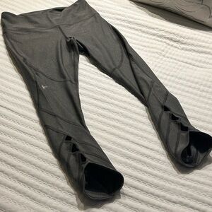 Under Armour Charcoal Performance Leggings with Cutout Detail